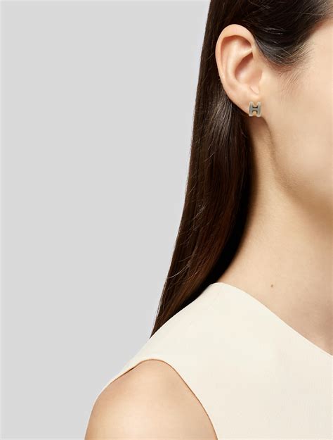 hermes earrings pop h|hermes gold lacquer mini pop h.